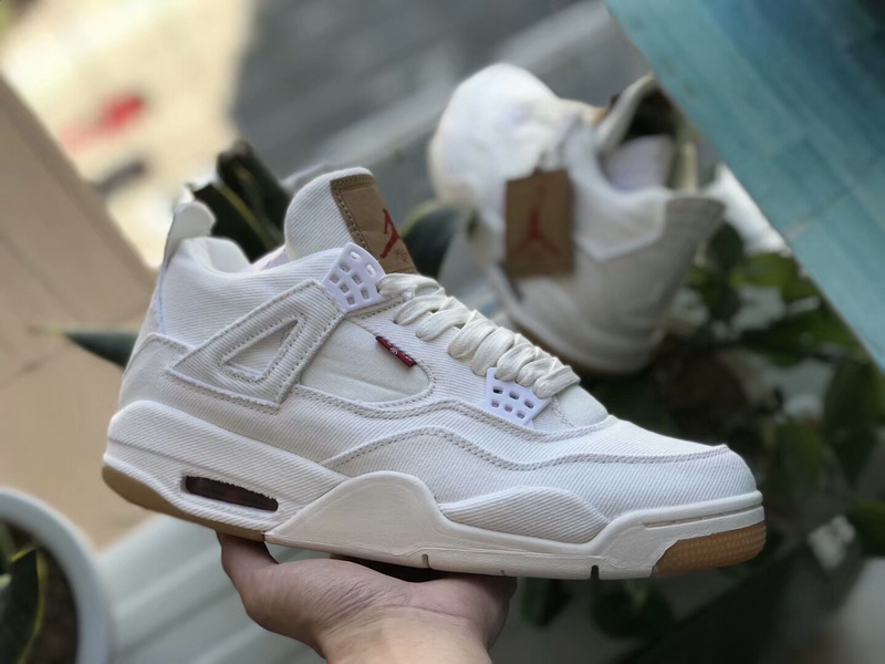 Authentic Air Jordan 4 X Levis NGR White